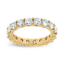 14K Yellow Gold 3.00 Cttw Shared Prong Set Round Cut Diamond Eternity Band (J-K Color, VS1-VS2 Clarity) - Ring Size 7-1
