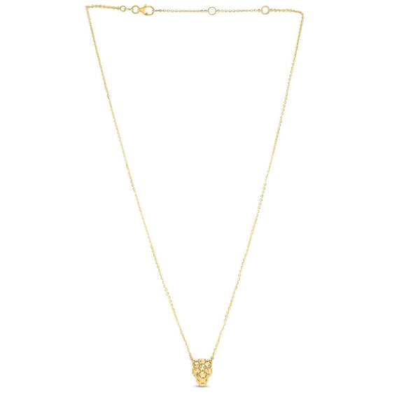 14k Yellow Gold Panther Head Necklace