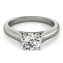14k White Gold Cathedral Design Solitaire Diamond Engagement Ring (1 cttw)-2