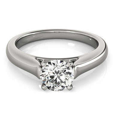 14k White Gold Cathedral Design Solitaire Diamond Engagement Ring (1 cttw) - 0