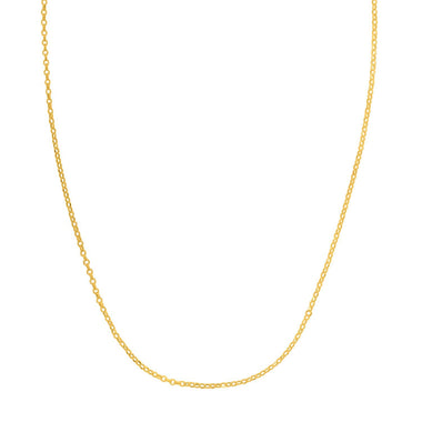 Double Extendable Cable Chain in 14k Yellow Gold (1.40 mm) - 0