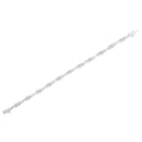 .925 Sterling Silver 1-1/2 Cttw Round and Baguette Cut Diamond Wave Link Bracelet (I-J Color, I2-I3 Clarity) - 7"-5