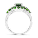 2.28 Carat Genuine Chrome Diopside .925 Sterling Silver Ring-2