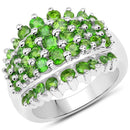 2.48 Carat Genuine Chrome Diopside .925 Sterling Silver Ring-1