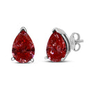 14K White Gold 1/2 Cttw Lab Grown Pink Pear Diamond 3 Prong Set Martini Solitaire Stud Earrings (Pink Color, VS2-SI1 Clarity)-1