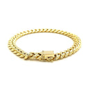 10k Yellow Gold Semi Solid Miami Cuban Bracelet (7.20 mm)-4