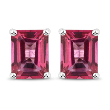 3.20 Carat Genuine Pink Topaz .925 Sterling Silver Earrings