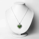 4.62 Carat Genuine Chrome Diopside .925 Sterling Silver Pendant-4