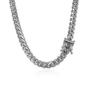 14k White Gold Classic Miami Cuban Solid Chain (5.00 mm)-3