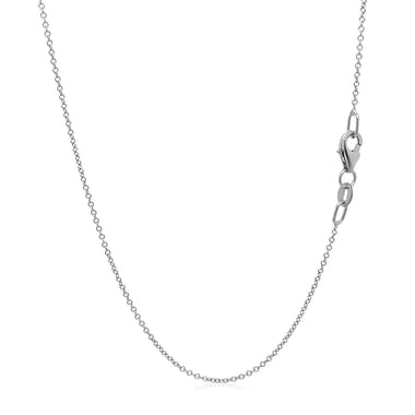 Double Extendable Cable Chain in 14k White Gold (1.0mm) - 0