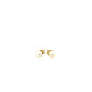 14k Yellow Gold Freshwater Cultured White Pearl Stud Earrings (4.0 mm)-2