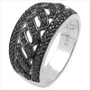 0.54 Carat Genuine Black Diamond .925 Sterling Silver Ring-2