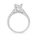 14K White Gold 1 1/5 Cttw 4-Prong Set Princess Diamond Classic Engagement Ring (I1-I2 Color, H-I Clarity) Ring Size 7-4