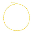 14k Yellow Gold Necklace with Polished Circles-3