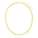 14k Yellow Gold Mirrored Heart Chain Necklace-1