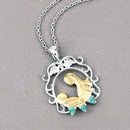 0.09 Carat Genuine Emerald .925 Sterling Silver Pendant-4