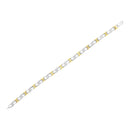 10k Yellow Gold Plated Sterling Silver 1/4 cttw Diamond Infinity and X Link Bracelet (I-J Clarity, I2-I3 Color) - Size 7.25"-4