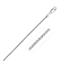 2.1mm 14k White Gold Round Wheat Chain-1