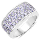 1.42 Carat Genuine Tanzanite .925 Sterling Silver Ring-1