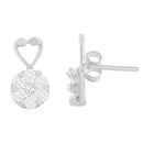 14K White Gold 1 1/4 cttw Round Cut Diamond Earrings (H-I, I1-I2)-3
