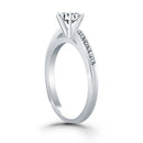 14k White Gold Diamond Channel Cathedral Engagement Ring-3