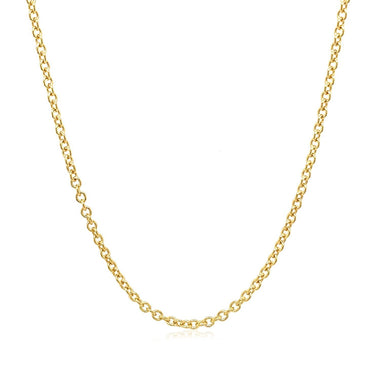 14k Yellow Gold Round Cable Link Chain 1.9mm - 0