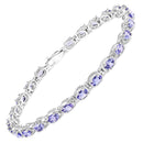 6.00 Carat Genuine Tanzanite .925 Sterling Silver Bracelet-1