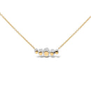 18K Rose Gold 3/4 Cttw Pave Diamonds and Graduated Green Tsavorite Gemstone Curved Bar Choker Necklace (G-H Color, SI1-SI2 Clarity) - Adjustable up to 14" - 16.5"-3