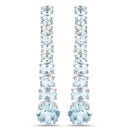 18K White Gold Plated 8.52 Carat Genuine Blue Topaz .925 Sterling Silver Earrings-1