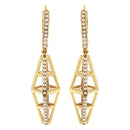 14K Yellow Gold 5/8 Cttw Diamond Geometrical Pillar Drop and Dangle Earrings (G-H Color, SI1-SI2 Clarity)-1