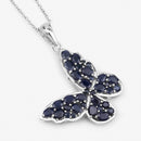 4.36 Carat Genuine Blue Sapphire .925 Sterling Silver Pendant-4
