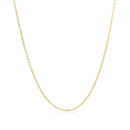 14k Yellow Gold Diamond Cut Cable Link Chain 1.1mm-2