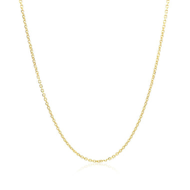 14k Yellow Gold Diamond Cut Cable Link Chain 1.1mm - 0