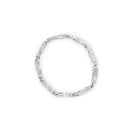 14K White Gold 4.0 Cttw Invisble Set Princess-Cut Diamond Wave Style Link Bracelet (H-I Color, SI2-I1 Clarity) - 7"-3