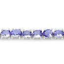12.21 Carat Genuine Tanzanite .925 Sterling Silver Bracelet-3
