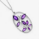 2.12 Carat Genuine Amethyst .925 Sterling Silver Pendant-4