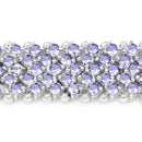 14.70 Carat Genuine Tanzanite .925 Sterling Silver Bracelet-3