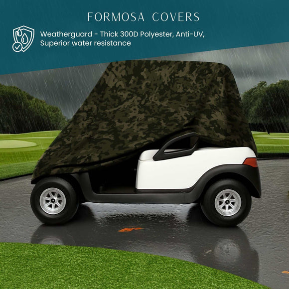 2 Passenger Golf Cart Storage Cover for Golf Carts without Roof Camouflage