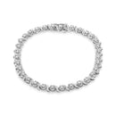 .925 Sterling Silver 1.0 Cttw Diamond Spiral Wave Curved-Link 7" Tennis Bracelet (I-J Color, I3 Clarity)-6