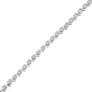 .925 Sterling Silver 1.0 Cttw Diamond Spiral Wave Curved-Link 7" Tennis Bracelet (I-J Color, I3 Clarity)-9