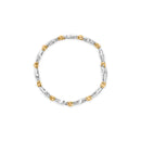 10k Two-Toned Gold 2.00 Cttw Channel Set Baguette-Diamond Weave and  "X" Spiral Link Bracelet (H-I Color, I1-I2 Clarity) - 7"-6