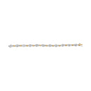 10k Two-Toned Gold 2.00 Cttw Channel Set Baguette-Diamond Weave and  "X" Spiral Link Bracelet (H-I Color, I1-I2 Clarity) - 7"-7