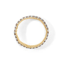10K Yellow Gold 10-1/3 Cttw Alternating Coco Color and White Diamond 5 Row Tennis Bracelet (Brown/H-I Color, SI1-SI2 Clarity) - Size 7.25-6