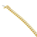 14K Yellow Gold Round Cut Diamond Spiral Link Bracelet (3.00 cttw, H-I Color, SI2-I1 Clarity)-5