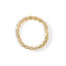 14K Yellow Gold 8.00 Cttw Champagne Diamond Floral Cluster Halo Link Bracelet (H-I Color, I1-I2 Clarity)-7