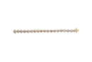 14K Yellow Gold 8.00 Cttw Champagne Diamond Floral Cluster Halo Link Bracelet (H-I Color, I1-I2 Clarity)-8