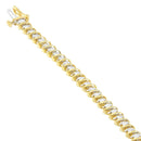 18K Yellow Gold Round Cut Diamond Spiral Link Bracelet (2.00 cttw, I-J Color, I1-I2 Clarity)-5