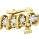 18K Yellow Gold Round Cut Diamond Spiral Link Bracelet (2.00 cttw, I-J Color, I1-I2 Clarity)-6