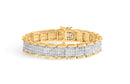 10K Yellow Gold 5.00 Cttw Round-Cut Diamond Link 7" Bracelet (J-K Color, I1-I2 Clarity)-5