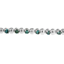 14K White Gold Round-Cut Blue Diamonds Bracelet (3.00 cttw, Blue Color, Clarity)-6